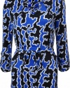 MICHAEL Michael Kors Women's Stretch Blouse Petite Small Bright Cobalt