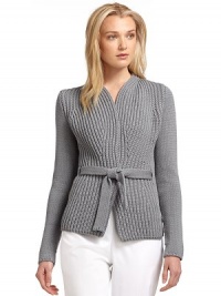 THE LOOKAllover knit constructionOpen frontTie waistTHE FITAbout 25 from shoulder to hemTHE MATERIAL64% cotton/36% polyamideCARE & ORIGINHand washImportedModel shown is 5'10 (177cm) wearing US size Small. THE LOOKAllover knit constructionOpen frontTie waistTHE FITAbout 25 from shoulder to hemTHE MATERIAL64% cotton/36% polyamideCARE & ORIGINHand washImportedModel shown is 5'10 (177cm) wearing US size Small.