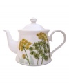 A natural for casual dining, the Althea Nova teapot by Villeroy & Boch features durable porcelain planted with delicate herbs for a look that's fresh from the garden. With green trim.