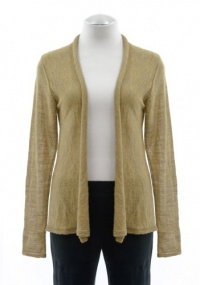 Eileen Fisher Green Gold Royal Alpaca Flutter Hem Cardigan Sweater Small Eileen Fisher Green Gold Royal Alpaca Flutter Hem Cardigan Sweater Small