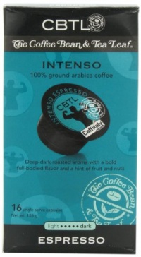 CBTL Intenso Espresso Capsules By The Coffee Bean & Tea Leaf, 16-Count Box CBTL Intenso Espresso Capsules By The Coffee Bean & Tea Leaf, 16-Count Box