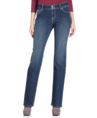 Flaunt your figure in these medium wash petite jeans from Style&co.! A special curvy-fit and rhinestone embellished pockets make it a brilliant choice! Flaunt your figure in these medium wash petite jeans from Style&co.! A special curvy-fit and rhinestone embellished pockets make it a brilliant choice!