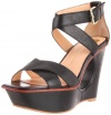 Dolce Vita Women's Orla Ankle-Strap Sandal,Black Leather,10 M US