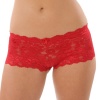 Angelina Lace Boxer Short, with Lined Cotton Crotch, No Side Seams, #3048, Available in Dozen-Pack Assorted Color, or 6-Pair-Pack, All Red or All Black