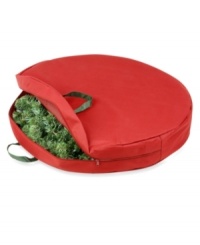 Have a happy holiday every year! This durable storage solution protects your wreath from dust and dirt, so it is ready to hang around the next time the holidays come around. Have a happy holiday every year! This durable storage solution protects your wreath from dust and dirt, so it is ready to hang around the next time the holidays come around.