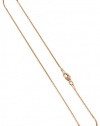 14 KT Rose Gold over Sterling Silver 1mm Snake Chain Necklace 14 to 30 inch