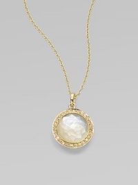 From the Rock Candy® Collection. Dazzling diamond surround a luminous, faceted mother-of-pearl stone set in radiant 18k gold on a link chain. Mother-of-pearlDiamonds, .1 tcw18k goldLength about 16 to 18 adjustableSize, about ½Lobster clasp closureImported From the Rock Candy® Collection. Dazzling diamond surround a luminous, faceted mother-of-pearl stone set in radiant 18k gold on a link chain. Mother-of-pearlDiamonds, .1 tcw18k goldLength about 16 to 18 adjustableSize, about ½Lobster clasp closureImported