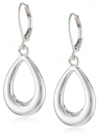 Kenneth Cole New York Shiny Silver Oval Drop Earrings