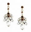 Charter Club Earrings, Gold-Tone Amber and Clear Marquis Crystal Fan Hypo-Allergenic Dangle Earrings