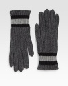 Luxurious cashmere gloves with signature web cuff detail.CashmereDry cleanMade in Italy