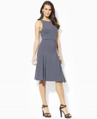 A warm-weather essential is crafted in a chic tank dress silhouette from Lauren by Ralph Lauren, and rendered in sleek modal jersey for comfort. A warm-weather essential is crafted in a chic tank dress silhouette from Lauren by Ralph Lauren, and rendered in sleek modal jersey for comfort.