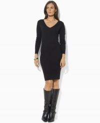 Lauren by Ralph Lauren's classic sweater dress is knit in ultra-soft merino wool for season-spanning style. (Clearance) Lauren by Ralph Lauren's classic sweater dress is knit in ultra-soft merino wool for season-spanning style. (Clearance)