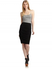 THE LOOKPullover styleScoop necklineSleeveless Unfinished asymmetrical hemBack crisscross spaghetti strapsTHE FITAbout 30 from shoulder to hemTHE MATERIALModalCARE & ORIGINMachine washImportedModel shown is 5'9½ (176cm) wearing US size Small. THE LOOKPullover styleScoop necklineSleeveless Unfinished asymmetrical hemBack crisscross spaghetti strapsTHE FITAbout 30 from shoulder to hemTHE MATERIALModalCARE & ORIGINMachine washImportedModel shown is 5'9½ (176cm) wearing US size Small.