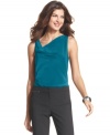 Ellen Tracy's cowl-neck top is an easy basic you can wear all seasons. Available in two versatile colors, it adds a polished touch to any ensemble.