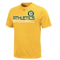 MLB Mens Oakland A'S Control Pitcher Yellow Gold/Dark Green Short Sleeve 2-Pauthentic Collectionk Crw Nck Ls Hoodie By Majestic MLB Mens Oakland A'S Control Pitcher Yellow Gold/Dark Green Short Sleeve 2-Pauthentic Collectionk Crw Nck Ls Hoodie By Majestic