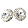 Clear Crystal 15mm Round Post Earrings Made with Swarovski Elements