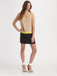 A featherweight blend of silk and cotton lends an effortless touch to this chic colorblocked shift.ScoopneckSleevelessSide zipperAbout 17 from natural waist52% silk/48% cottonDry cleanImportedModel shown is 5'9 (175cm) wearing US size 4.OUR FIT MODEL RECOMMENDS ordering true size. A featherweight blend of silk and cotton lends an effortless touch to this chic colorblocked shift.ScoopneckSleevelessSide zipperAbout 17 from natural waist52% silk/48% cottonDry cleanImportedModel shown is 5'9 (175cm) wearing US size 4.OUR FIT MODEL RECOMMENDS ordering true size.