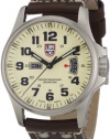 Luminox Field 42mm 1827 Ivory Dial Brown Leather Mens Watch