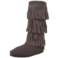Minnetonka Women's 3-Layer Fringe Boot Minnetonka Women's 3-Layer Fringe Boot