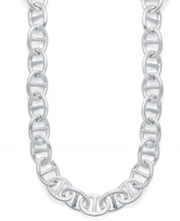 A single layer adds a hint of shine. Giani Bernini's link necklace is crafted in sterling silver. Approximate length: 18 inches.