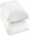 Uniquely designed, this Symphony Foam pillow from Tempur-Pedic offers special features for all sleep styles. One side features a gently arched design to provide additional head and neck support for back sleepers, the other side features a more traditional pillow feel for side sleepers and the special Tempur material provides pressure-relieving comfort all sleepers.