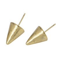 Spike Stud Earrings (Antique Gold)