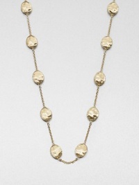 From the Siviglia Collection. Hand-engraved, 18k gold oval stations on delicate link chain in a long and elegant design. 18k goldLength, about 36Lobster clasp closureMade in Italy From the Siviglia Collection. Hand-engraved, 18k gold oval stations on delicate link chain in a long and elegant design. 18k goldLength, about 36Lobster clasp closureMade in Italy