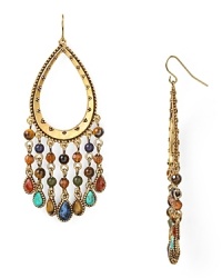 Eclectically beaded with multi-hued stones, this pair of colorful drop earrings from Lauren Ralph Lauren will lend far away allure to your look. Eclectically beaded with multi-hued stones, this pair of colorful drop earrings from Lauren Ralph Lauren will lend far away allure to your look.