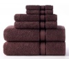 Ultra Soft Chocolate Hand Towel 16x28 by Cotton Craft - 100% Pure Luxury 650 gram Cotton with Rayon band - Oversized Large Crisp and Highly Absorbent ideal for every day use - Other Sizes - Oversized Large Bath Towel 30x54, Wash Cloths 12x12, Tub Mat - 20