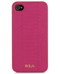 Get totally hung up on this mod metallic iPhone case from Lauren Ralph Lauren, featuring a chic snakeskin-embossed pattern. Designed for durability, it keeps your gadget safe and dressed to impress. Fits iPhone 4 and 4S. Get totally hung up on this mod metallic iPhone case from Lauren Ralph Lauren, featuring a chic snakeskin-embossed pattern. Designed for durability, it keeps your gadget safe and dressed to impress. Fits iPhone 4 and 4S.
