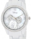 Disney Women's MK2106 Mickey Mouse Rhinestone Accent Spray White Bracelet Watch