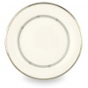 Lenox Solitaire White Platinum Banded Bone China 9 Accent Plate