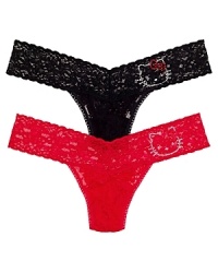 Say hello to Hanky Panky's low-rise thong, embellished with a cute Hello Kitty jewel detail at the waistband. Style #491KITTY. Say hello to Hanky Panky's low-rise thong, embellished with a cute Hello Kitty jewel detail at the waistband. Style #491KITTY.