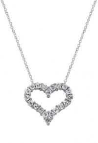 Effy Jewlery Diamond Heart 14K White Gold Pendant, .98 TCW Effy Jewlery Diamond Heart 14K White Gold Pendant, .98 TCW