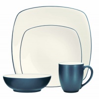 Noritake 4-Piece Colorwave Square Place Setting, Blue Noritake 4-Piece Colorwave Square Place Setting, Blue