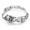 Silver Bracelet ...Star Knights Savior Cross .925 Sterling Silver Bracelet for Men and Women
