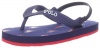 Polo Ralph Lauren Kids Amino Flip Flop (Toddler/Little Kid/Big Kid),Navy/Red,7 M US Toddler