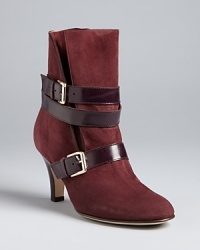 These Anyi Lu booties have the buckle trend all wrapped up, polished off with touches of gold hardware.