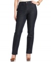 Give your bottoms a boost in Style&co.'s plus size straight leg jeans, featuring a lifting panel. (Clearance)