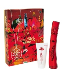 Kenzo meets tag, a graphic art designed to freely express your dreams. The new FLOWERTAG eau de parfum reveals a captivating sensuality. A gourmand fruity floral scent, with delicious and opulent notes. This gift set includes a 1.7oz Eau de Parfum, a 1.7oz body milk and a necklace.