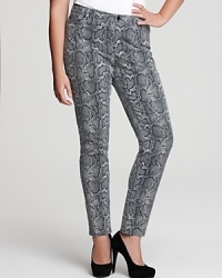 Statement snakeskin print takes these MICHAEL Michael Kors Plus jeans for a walk on the wild side. Amp up the fierce factor with sleek heels. Statement snakeskin print takes these MICHAEL Michael Kors Plus jeans for a walk on the wild side. Amp up the fierce factor with sleek heels.