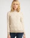 A delicate jacquard pullover finished with ribbed knit collar, cuffs and hem. Crewneck85% cotton/15% alpaca woolDry cleanImportedModel shown is 5'9½ (176cm) wearing US size Small.