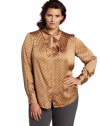 Jones New York Women's Plus-Size Dot Blouse