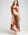 The simple silhouette of this Natori nightgown complements the abstract animal print.