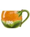 Straight from the grove, Orange mugs from Martha Stewart Collection wake up your daily routine with refreshing whimsy.