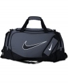 Gear up for a long day by storing all your essentials in this durable duffle bag from Nike.