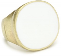 Kenneth Cole New York Modern Blanc White Resin Circle Stretch Ring, Size 7.5 Kenneth Cole New York Modern Blanc White Resin Circle Stretch Ring, Size 7.5