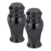 Grasslands Road, Art of Entertaining, 2-1/4-Inch by 4-1/2-Inch, Black, Salt and Pepper Shakers Set