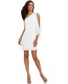 Channeling goddess-inspired glamour, this airy one-shoulder draped dress from JS Boutique makes a striking impression.