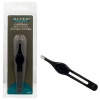 ULTRA Accents Big Gripper BLACK Slant Tip Eyebrow Tweezer Denco Eye Brow 4863